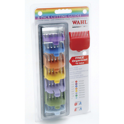 WAHL 1-8 CUTTING GULDES ATTACHMENTS - Coloured