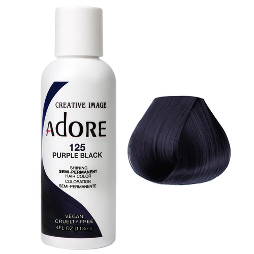 ADORE SEMI PERMANENT HAIR COLOUR – Purple Black-125