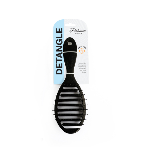 PLATINUM STYLING WHEAT FIBRE BRUSH – BLACK