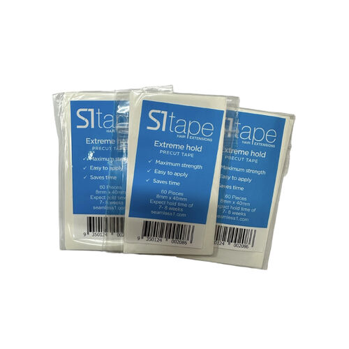 S1 Pre Cut EXTREME HOLD TAPE 60pcs 8mm x 40mm