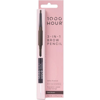 1000 Hour 3 in 1 Brow Pencil - Dark Brown 2.1g