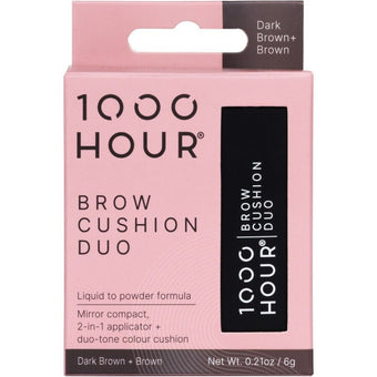 1000 Hour Brow Cushion Duo - Dark Brown + Brown 6g