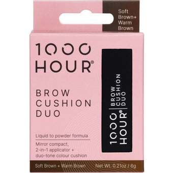 1000 Hour Brow Cushion Duo – Soft Brown + Warm Brown 6g