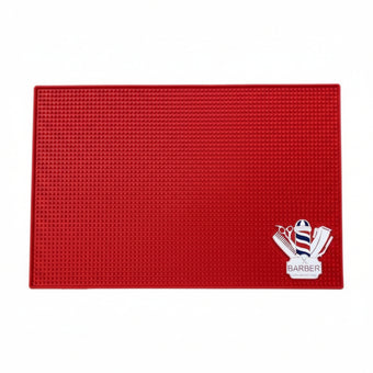 Barber Pole Logo Tool Mat Large - Red 45x30cm