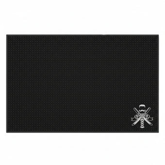 Barber Razor Logo Tool Mat Large - Black 45x30cm