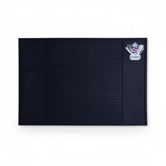 Barber Pole Logo Tool Mat Large - Black 47.9 x 32.7cm