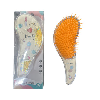 Beauty Glitter Detangling Hair Brush - Orange