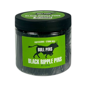 Bull Pins Ripple Pins Black 53mm 250g Tub