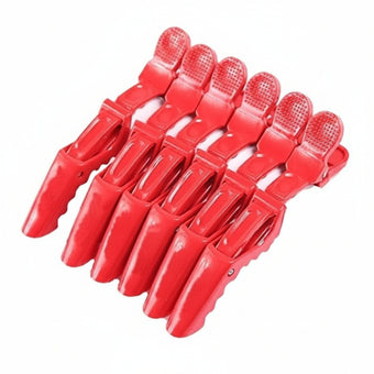Crocodile Sectioning Clips - Red 6pc