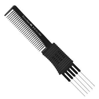 Dateline Professional Black Celcon 105R Metal Teasing Comb