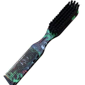 Fade & Cleaning Brush With Comb – Graffiti Green