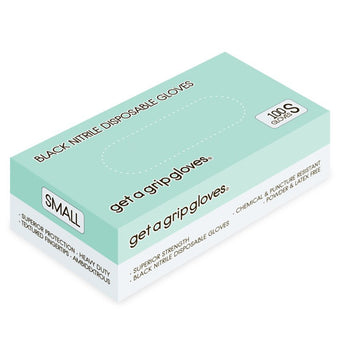 Get a Grip Black Nitrile Gloves Small - 100pcs