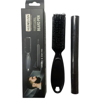 Hanqian Professional Beard Pen With Brush - Black