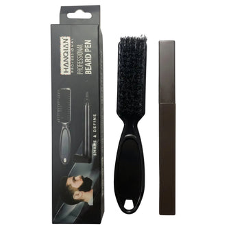 Hanqian Professional Beard Pen With Brush - Brown