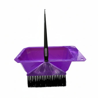 Large Tint Bowl & Tint Brush Set - Purple Marble