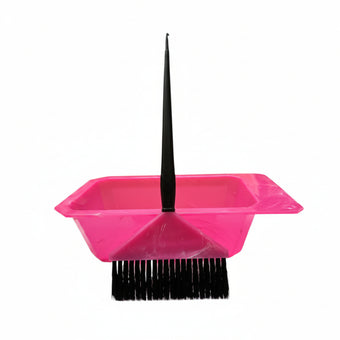 Large Tint Bowl & Tint Brush Set - Pink Marble