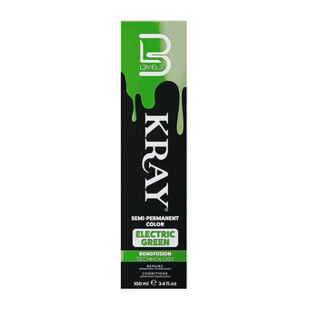 LEVEL3 Kray Semi Permanent Hair Colour - Electric Green 100ml