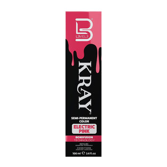 LEVEL3 Kray Semi Permanent Hair Colour - Electric Pink 100ml
