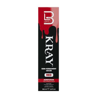 LEVEL3 Kray Semi Permanent Hair Colour - Red 100ml
