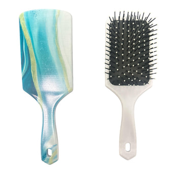 Luxury Ocean Marble Paddle Hair Brush