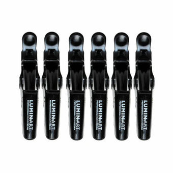 Natural Look Crocodile Clip - Black 6pcs