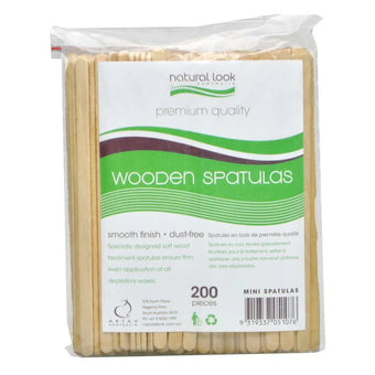 Natural Look Wooden Spatulas Mini 200pcs