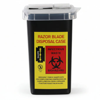 Razor Blade Disposable Container - Black