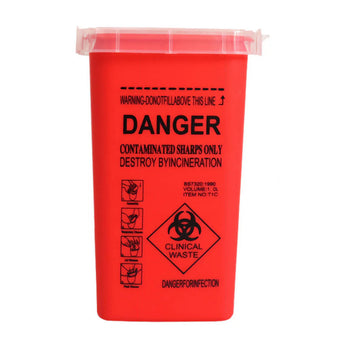 Razor Blade Disposable Container - Red