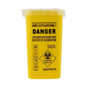 Razor Blade Disposable Container - Yellow